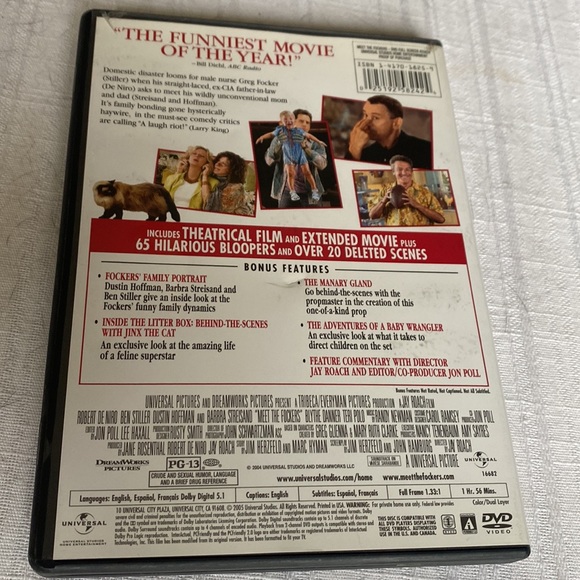 🎬PRICING🎬 Meet the Fockers DVD with Robert De Niro, Ben Stiller, & more - Picture 5 of 7
